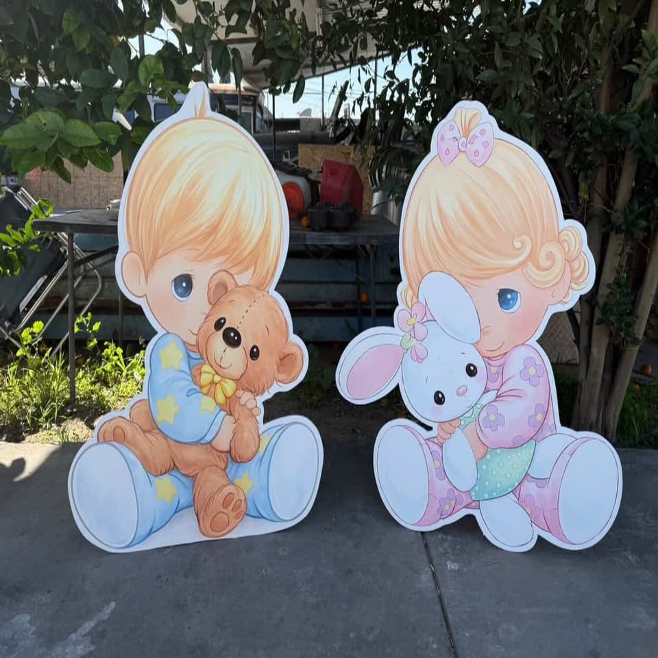 Baby Teddy Bear and Bunny Cutouts