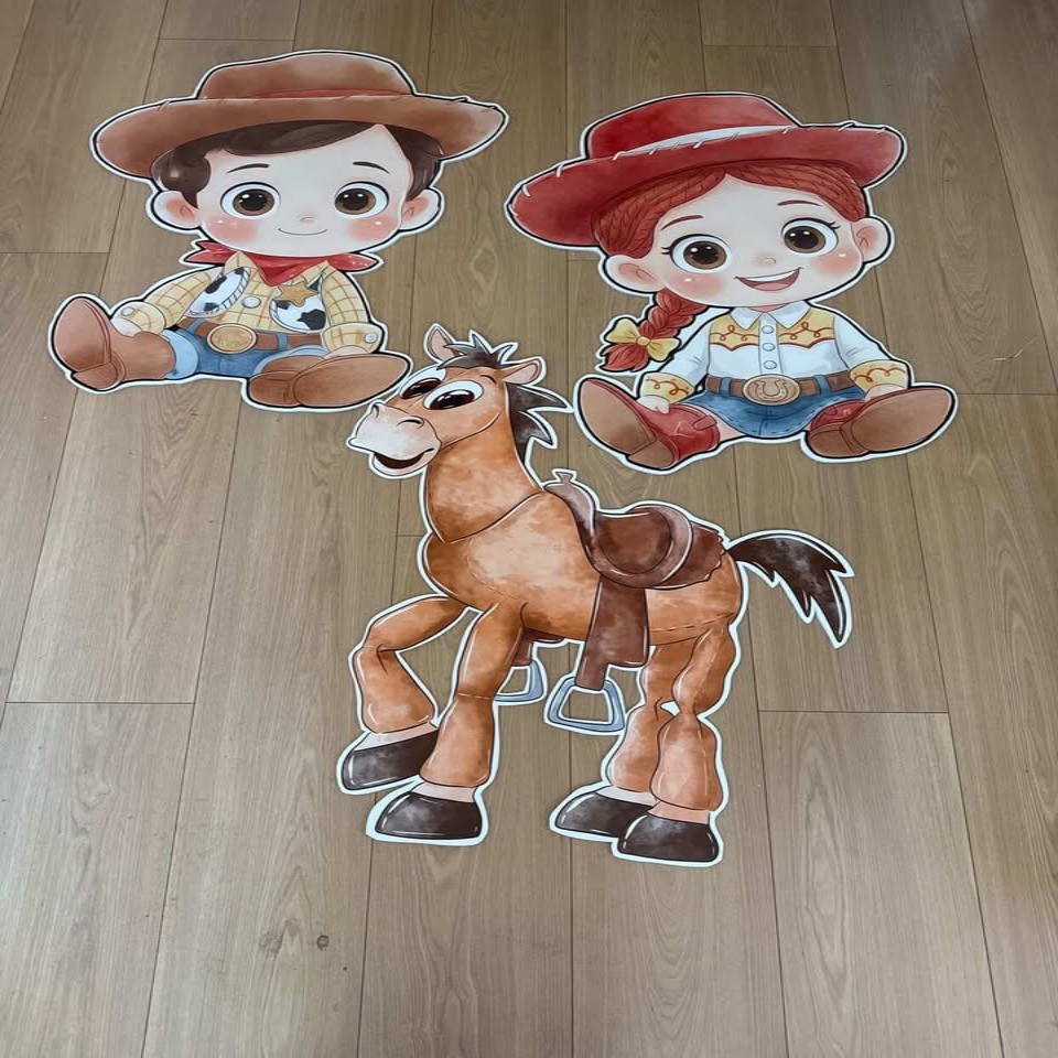 Toy Cowboy and Cowgirl Cutouts